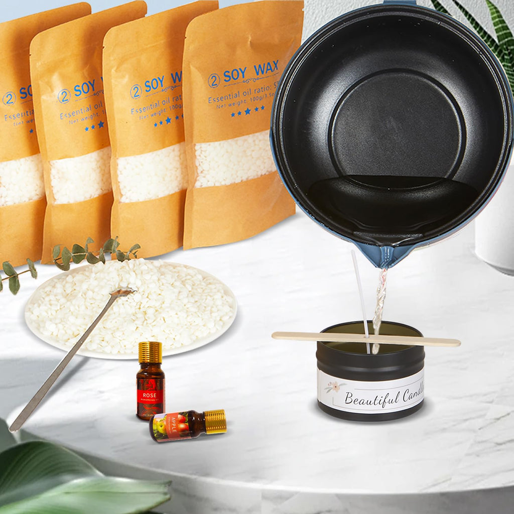 Ksedcon Candle Making Kit with Electric Wax Melting Pot and Soy Wax