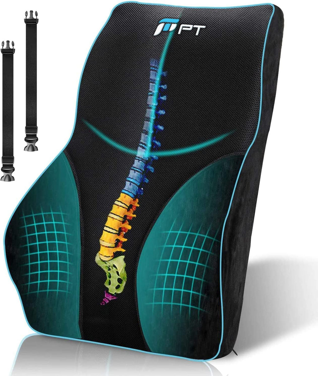 POOTACK Memory Foam Lumbar Support Cushion for Office Chair and Car Seat