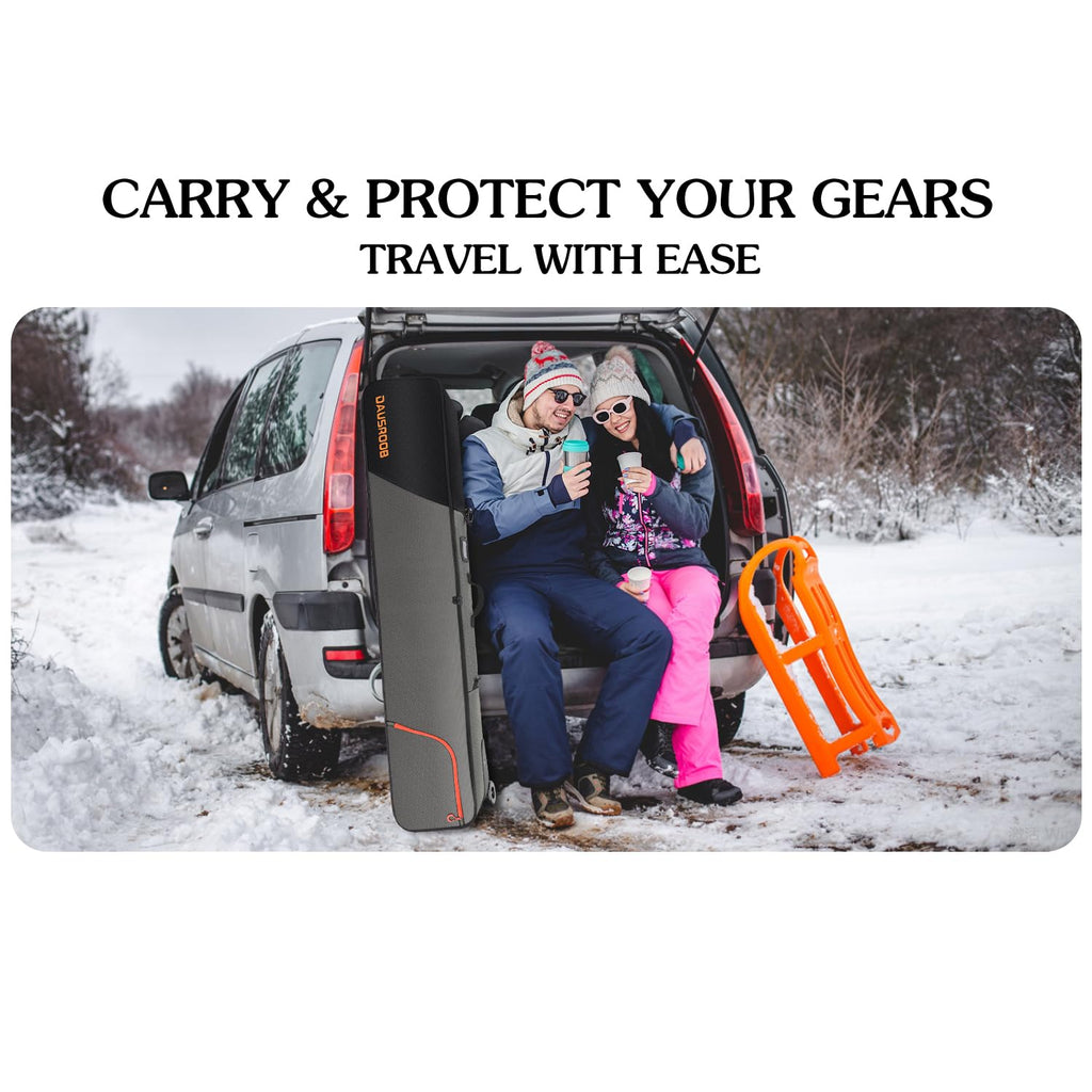 DAUSROOB Padded Snowboard Bag with Wheels | 1680D Waterproof Ski Bag