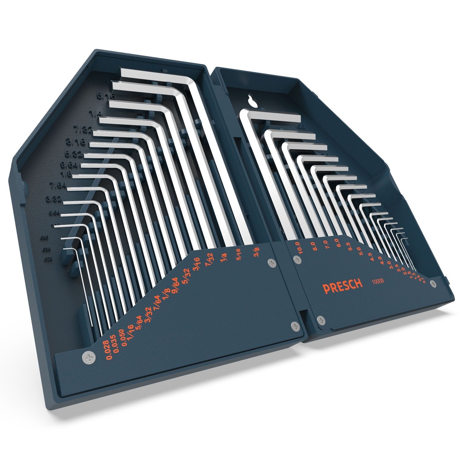 PRESCH 30-Piece Hex Key Set | Metric and Imperial Hexagon Wrench Kit
