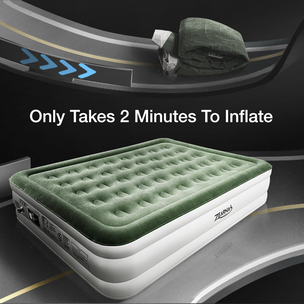 Zearna Single Inflatable Air Mattress with Built-in Electric Pump