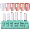 Firedeep 6 Colors Gel Nail Polish Set | Hema Free Pink & Nude (10ml)