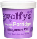Wolfy's Organic Porridge with Blackcurrant Jam - 90g Pots (Pack of 6)