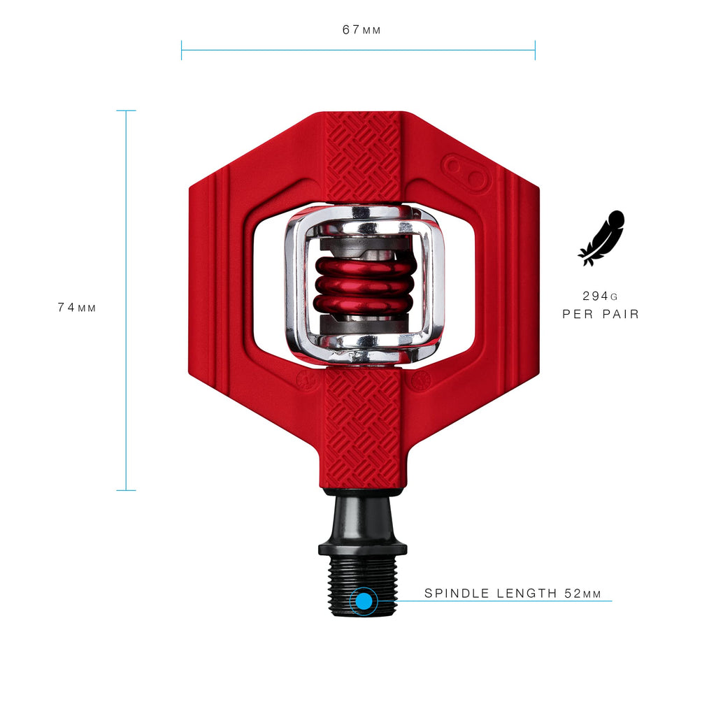 Crankbrothers Candy 1 MTB Pedals – Composite Body – Red Clipless