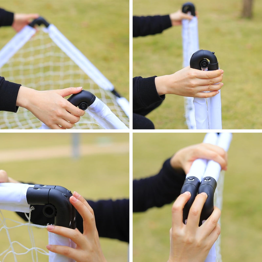 LZHDZQD Kids Football Goal Set - 115x80cm Foldable Garden Soccer Net