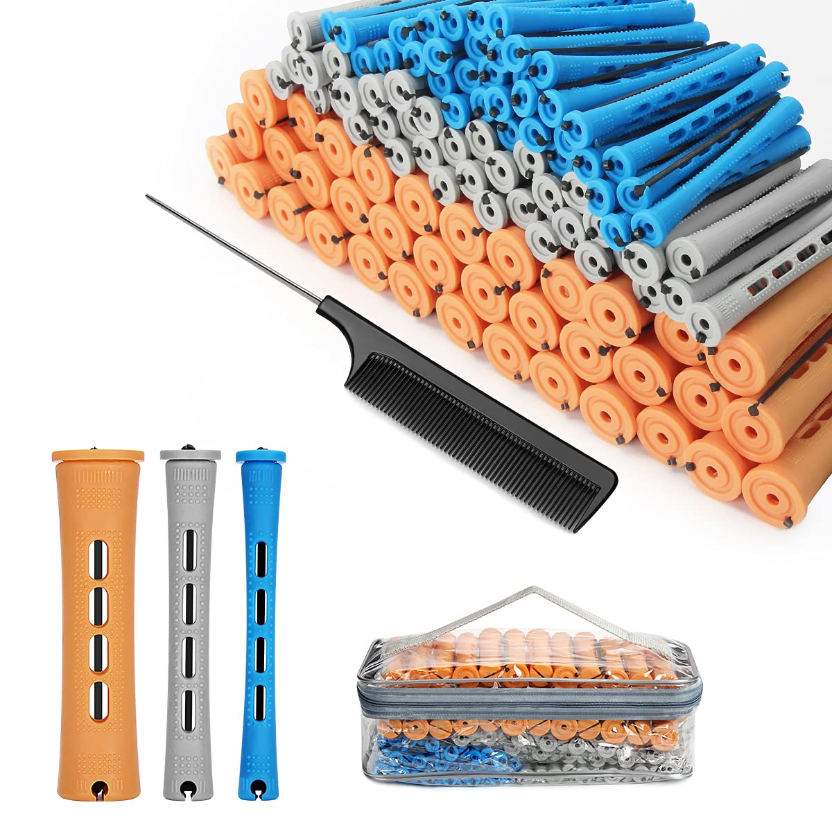 BELICOO 108pcs Cold Wave Hair Perm Rods – Heatless Hair Rollers Set