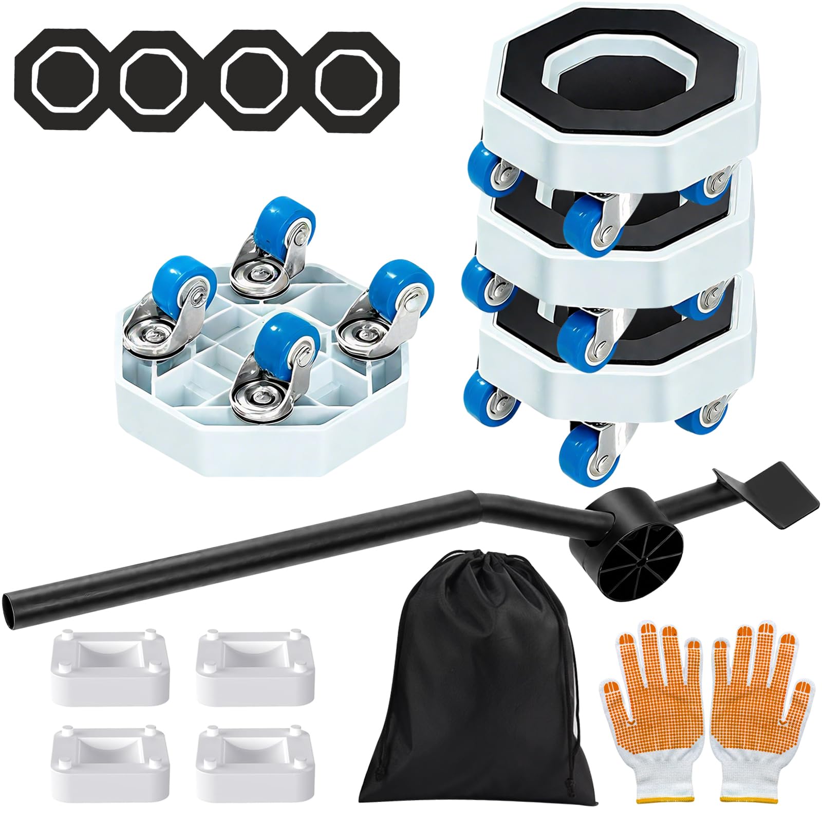 Jolof Store Heavy Duty Furniture Mover - 16pc Lifter Tool with Wheels