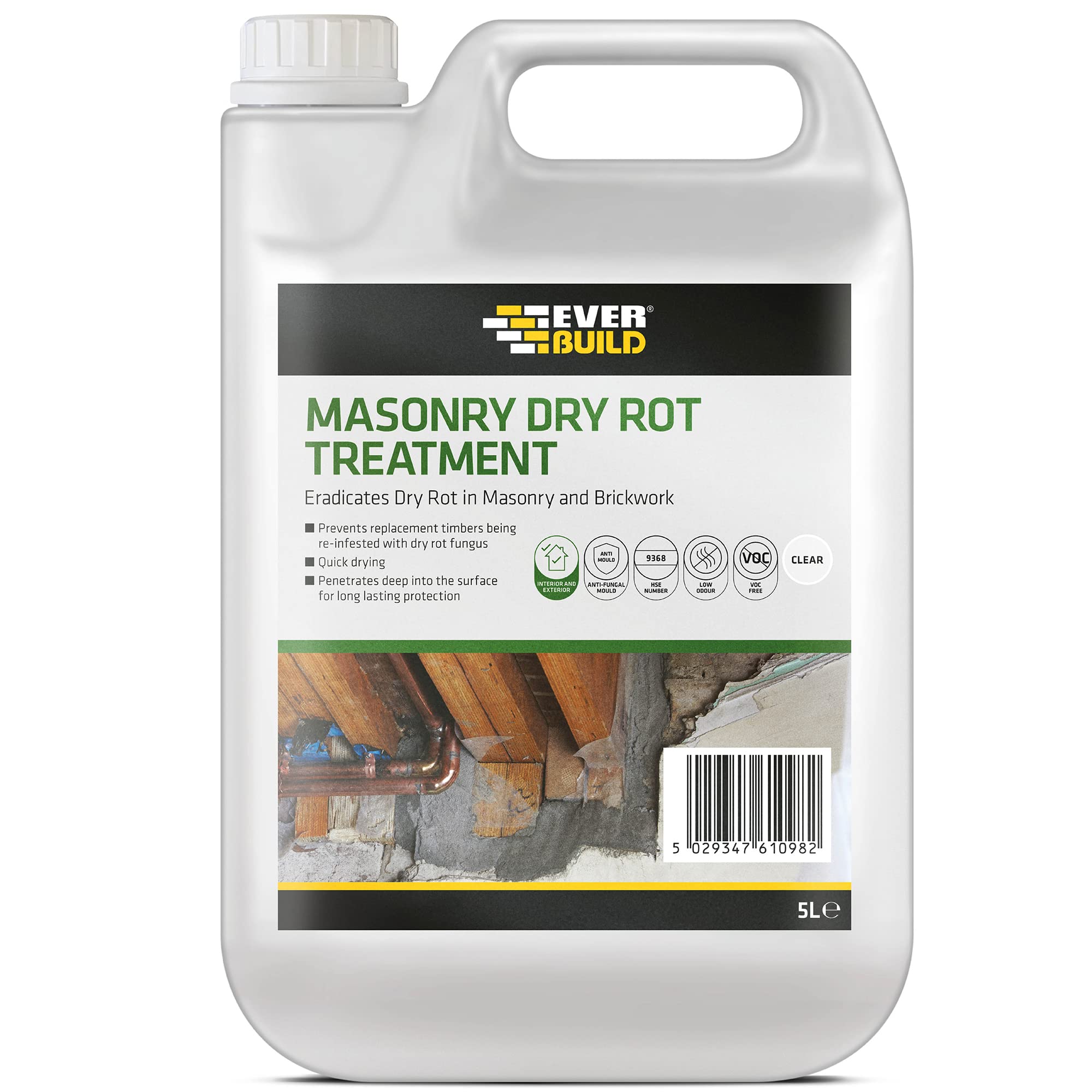 Everbuild Lumberjack Masonry and Brick Dry Rot Treatment - 5 Litre
