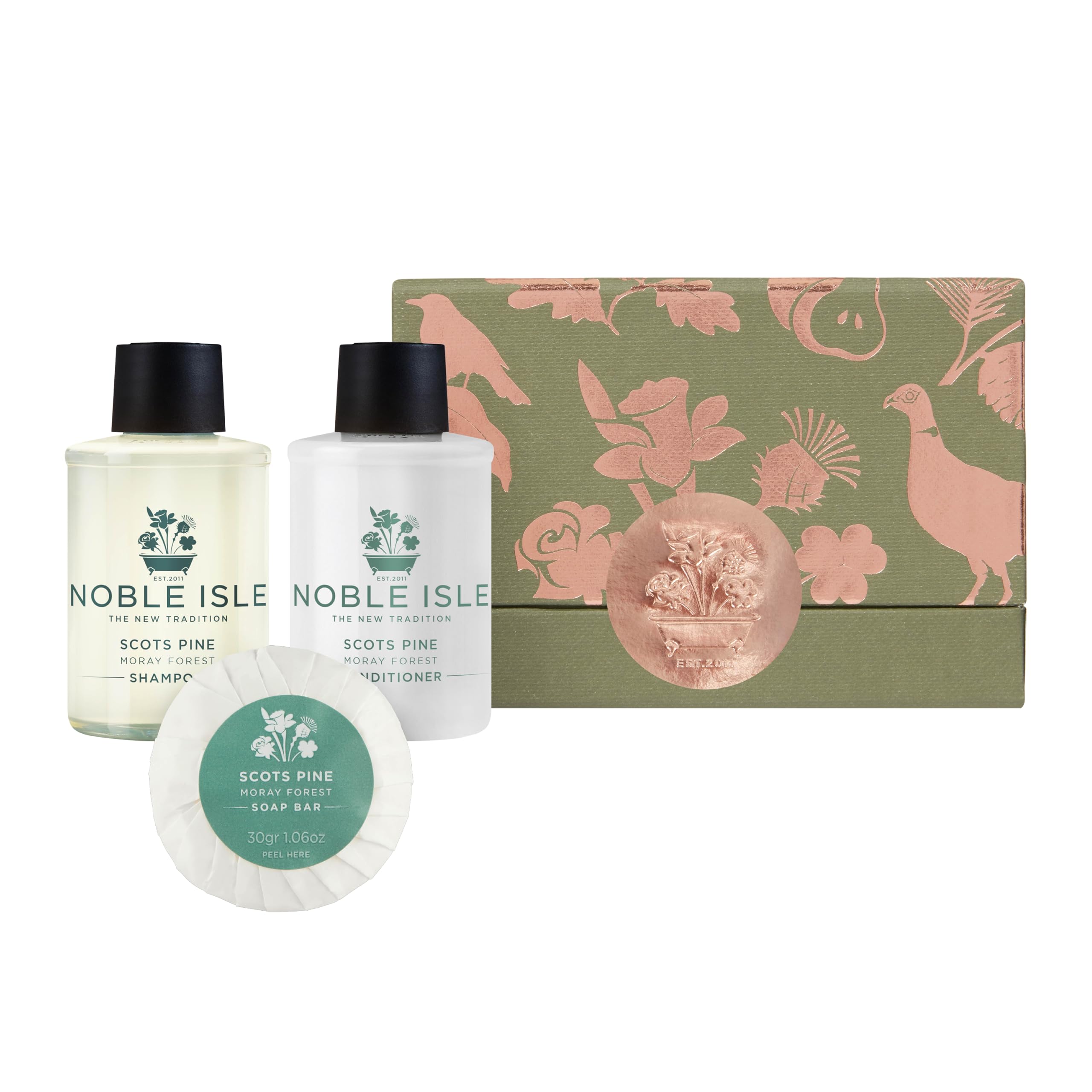 Noble Isle Scots Pine Luxury Gift Set | Natural Hair & Body Care Trio