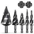 THINKWORK 5-Piece HSS Spiral Flute Step Drill Bit Set (4mm-35mm) Metric
