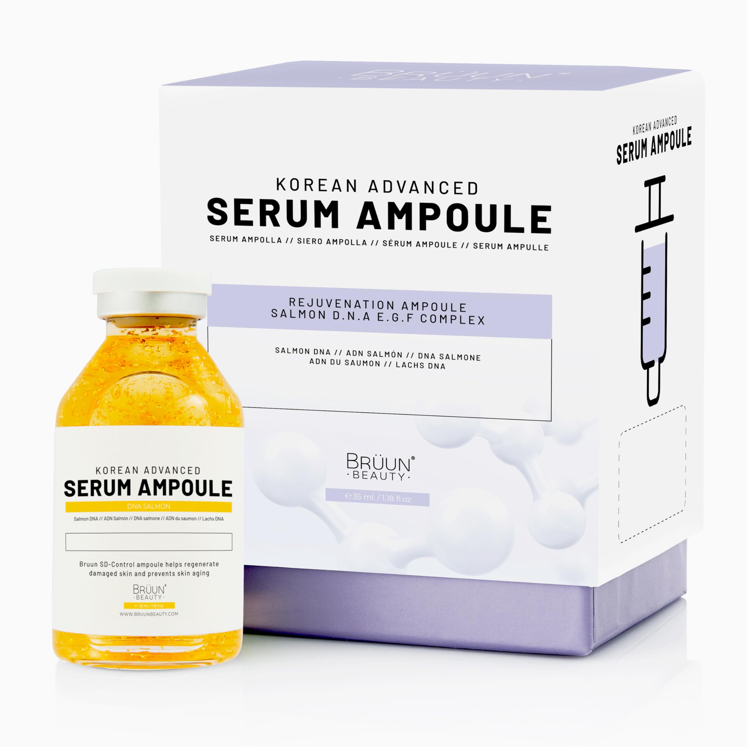 BR?UN SD Salmon DNA Ampoule – Korean Microneedling Serum, 1.18 fl.oz