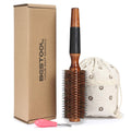 BESTOOL Boar Bristle Round Brush – Wooden Barrel Hair Styling Brush