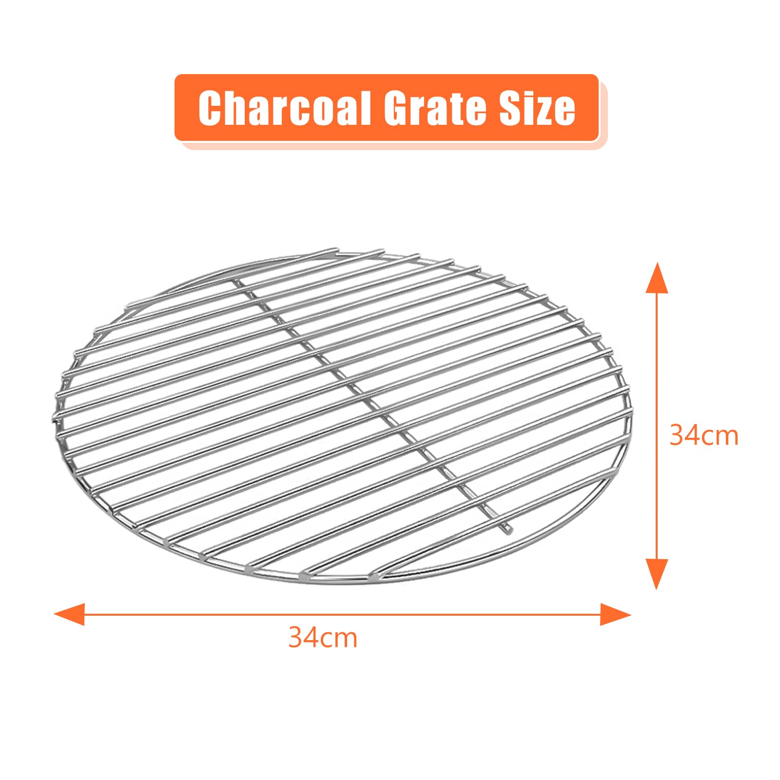 Denmay Cooking & Charcoal Grate Set for Weber 47cm Grills | Plated Steel