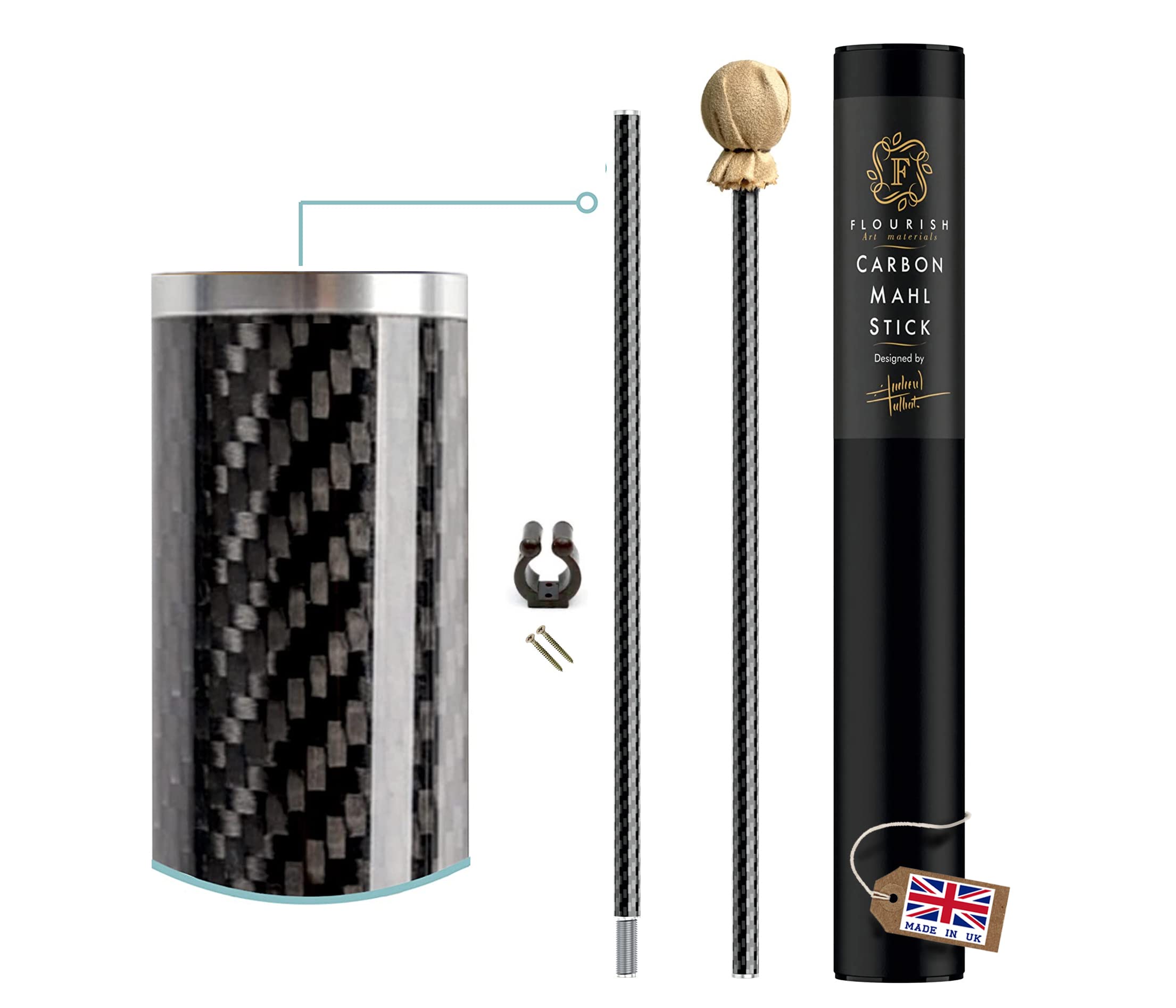 Flourish Art Materials 33" Carbon Fibre Mahl Stick – Lightweight 2-Piece