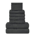GC Gaveno Cavailia 10-Piece Egyptian Cotton Towel Bale Set – Charcoal