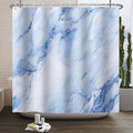Jolof Store Blue Marble Shower Curtain – Waterproof Polyester, 165x180cm