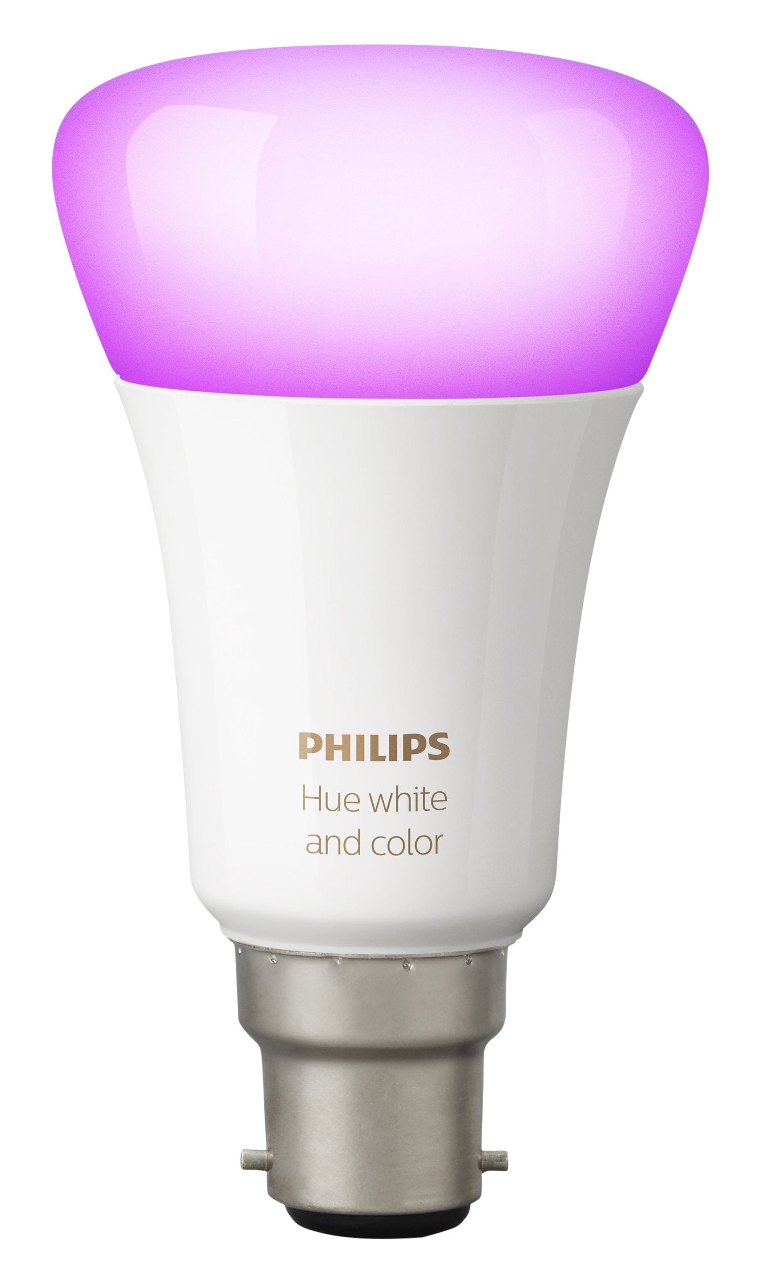 Philips Hue White & Colour Ambiance B22 Smart LED Bulbs - 2 Pack