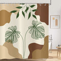 Hnmdmyi Boho Tropical Leaf Shower Curtain | Waterproof Polyester, 71x71"