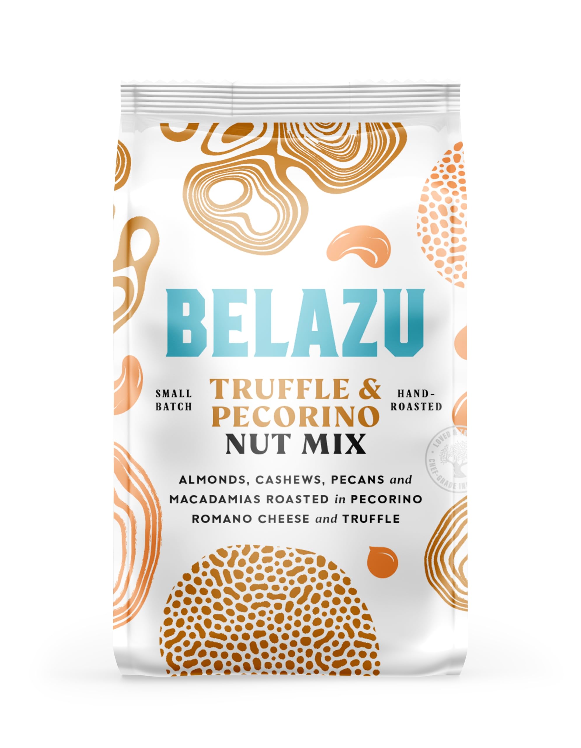 Belazu Truffle & Pecorino Roasted Nut Mix - 135g Gourmet Snacks (Pack of 6)