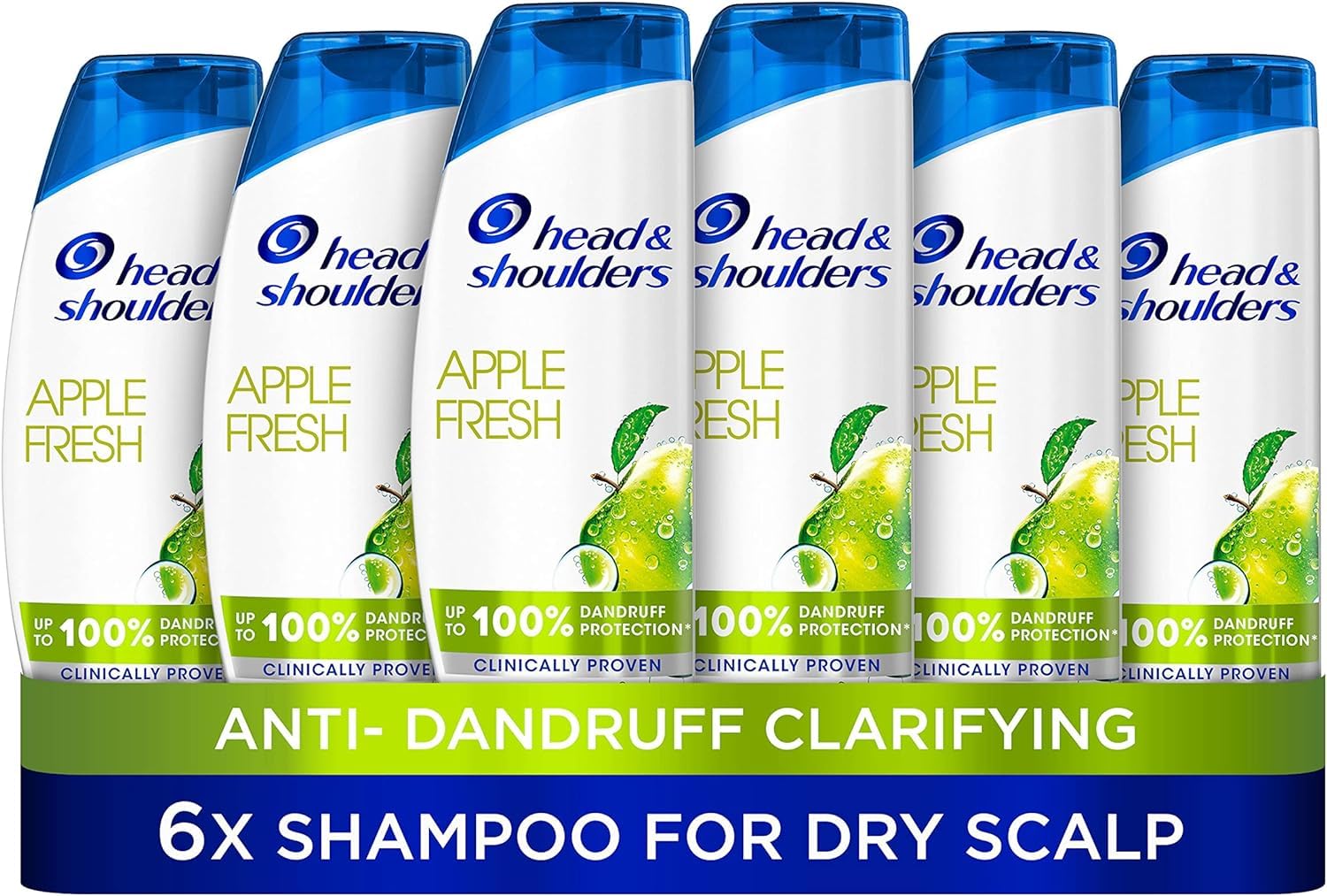 Head & Shoulders Apple Fresh Anti-Dandruff Shampoo - 6 x 250ml Pack