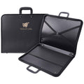 Habercrafts A3 Portfolio Case Art Folder Artist Presentation Carry Case Art Portfolio Carrying Strap Water Resistant Vinyl Storage Pocket Protection