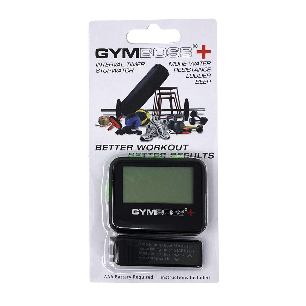 Gymboss PLUS Interval Timer and Watch Strap Bundle - Black/Green