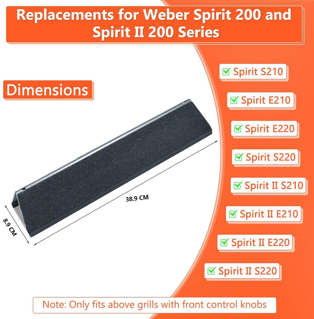 GFTIME 7635 Flavorizer Bars for Weber Spirit 200 Series, Porcelain, 3 Pack