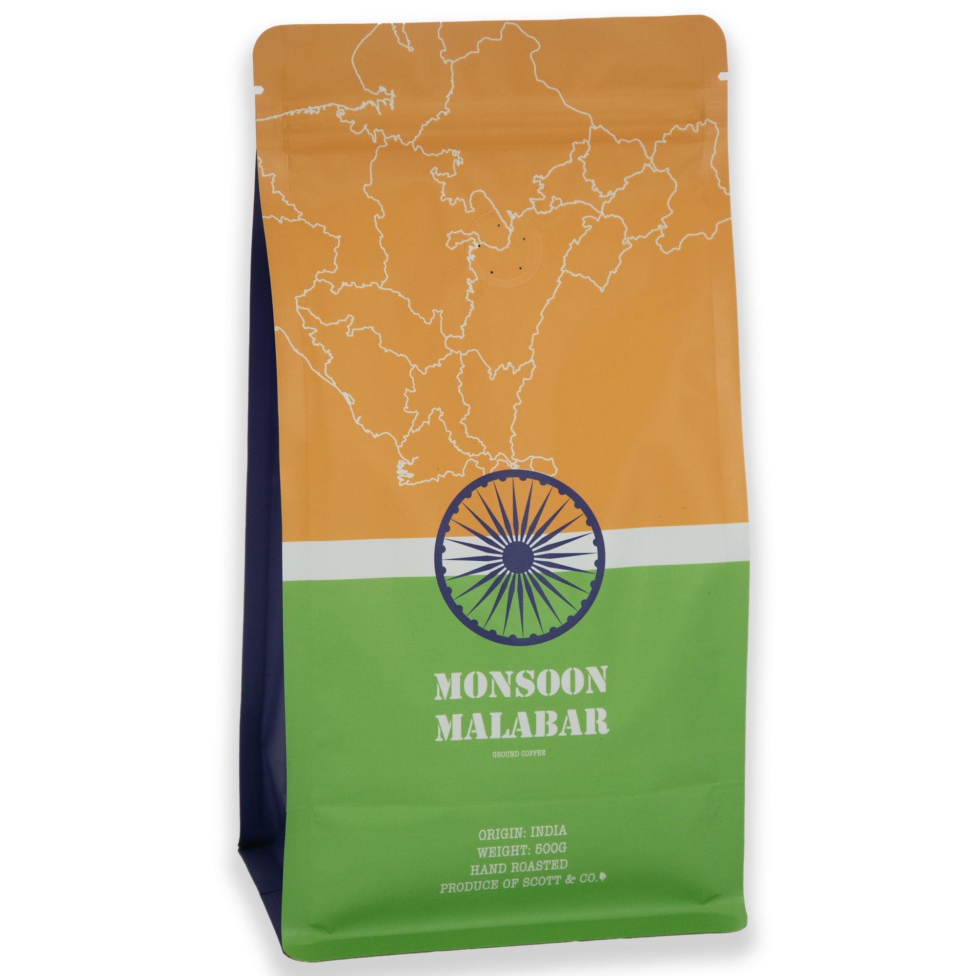 Scott&Co. Monsoon Malabar Ground Coffee | Dark Roast Single Origin - 500g