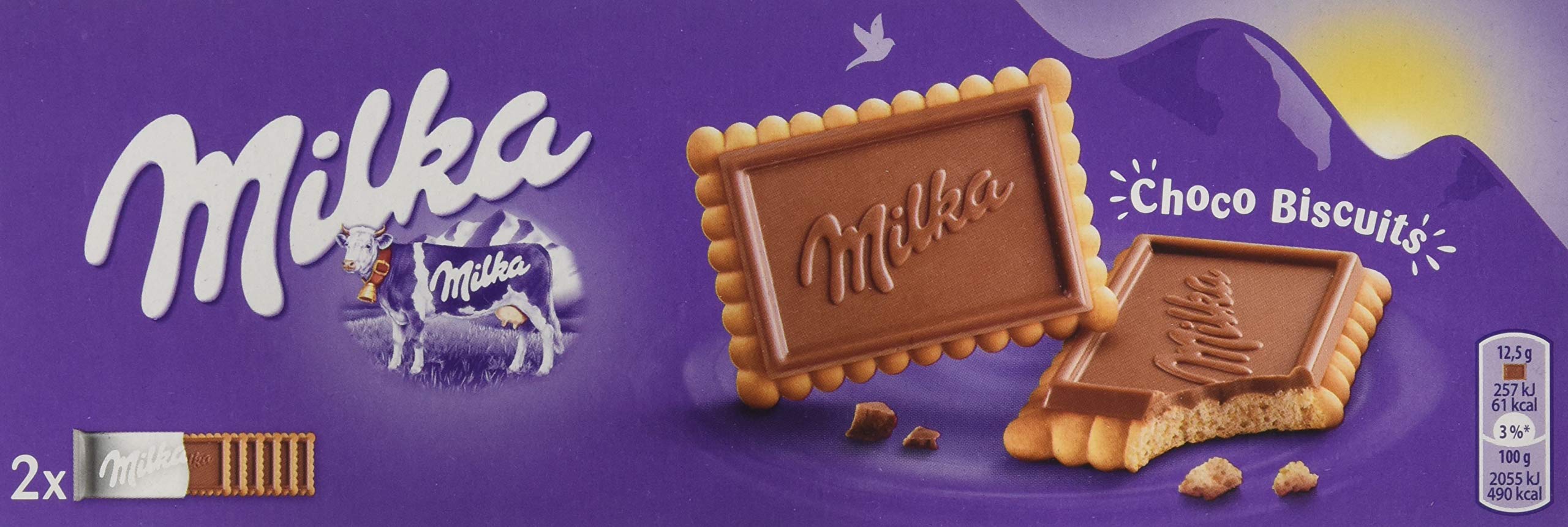 Milka Chocolate Biscuits – Imported European Milk Chocolate Snacks, 4 Pack