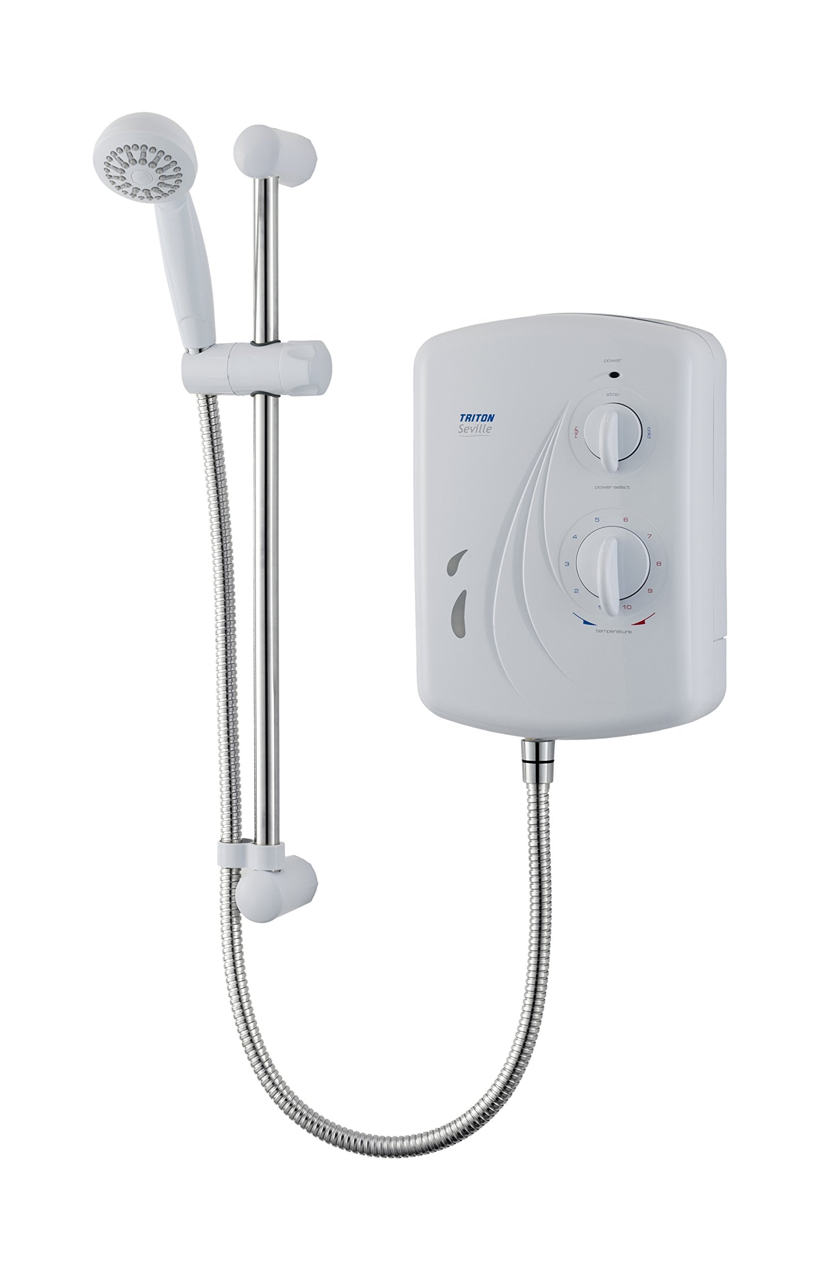 Triton Seville Electric Shower | 9.5kW Instant Hot Water – White