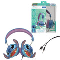 Lexibook Disney Stitch 3D Wired Stereo Headphones - Foldable Kids Headset