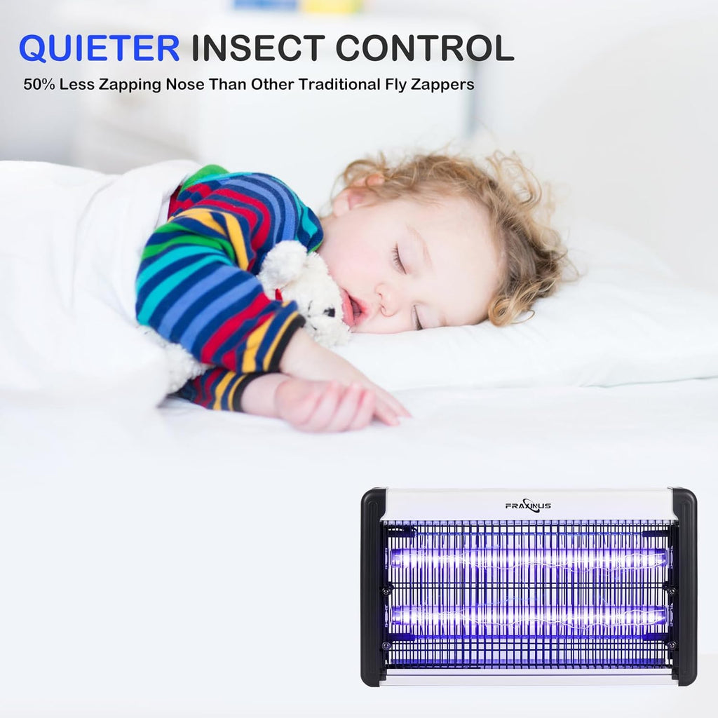 FRAXINUS Electric Bug Zapper – 4200V Mosquito Killer Lamp with 20W UV Light