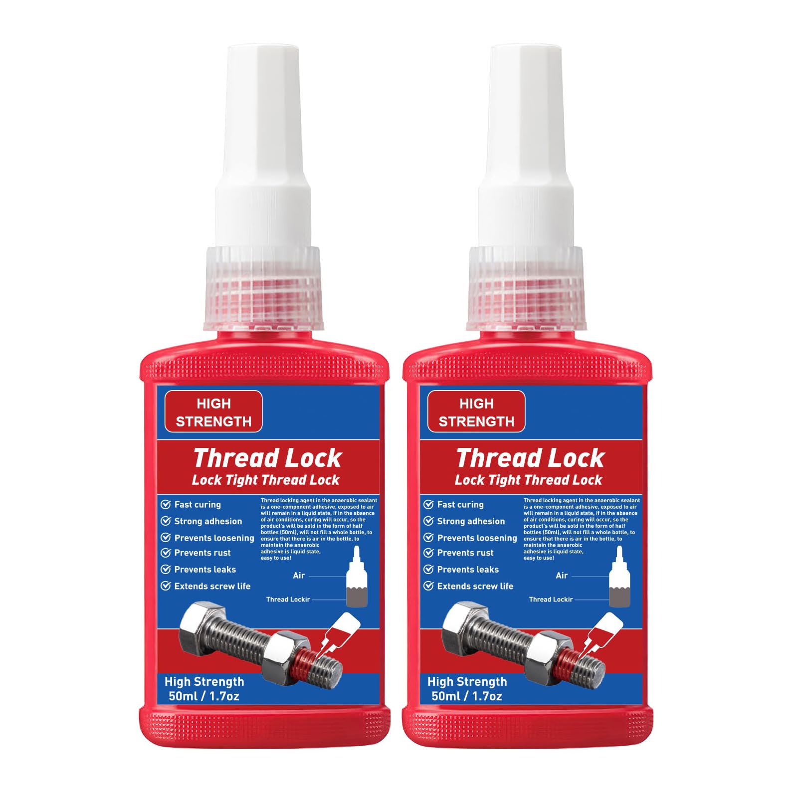 INNOVAYOU High Strength Threadlocker Red – 100ml Bolt & Nut Adhesive