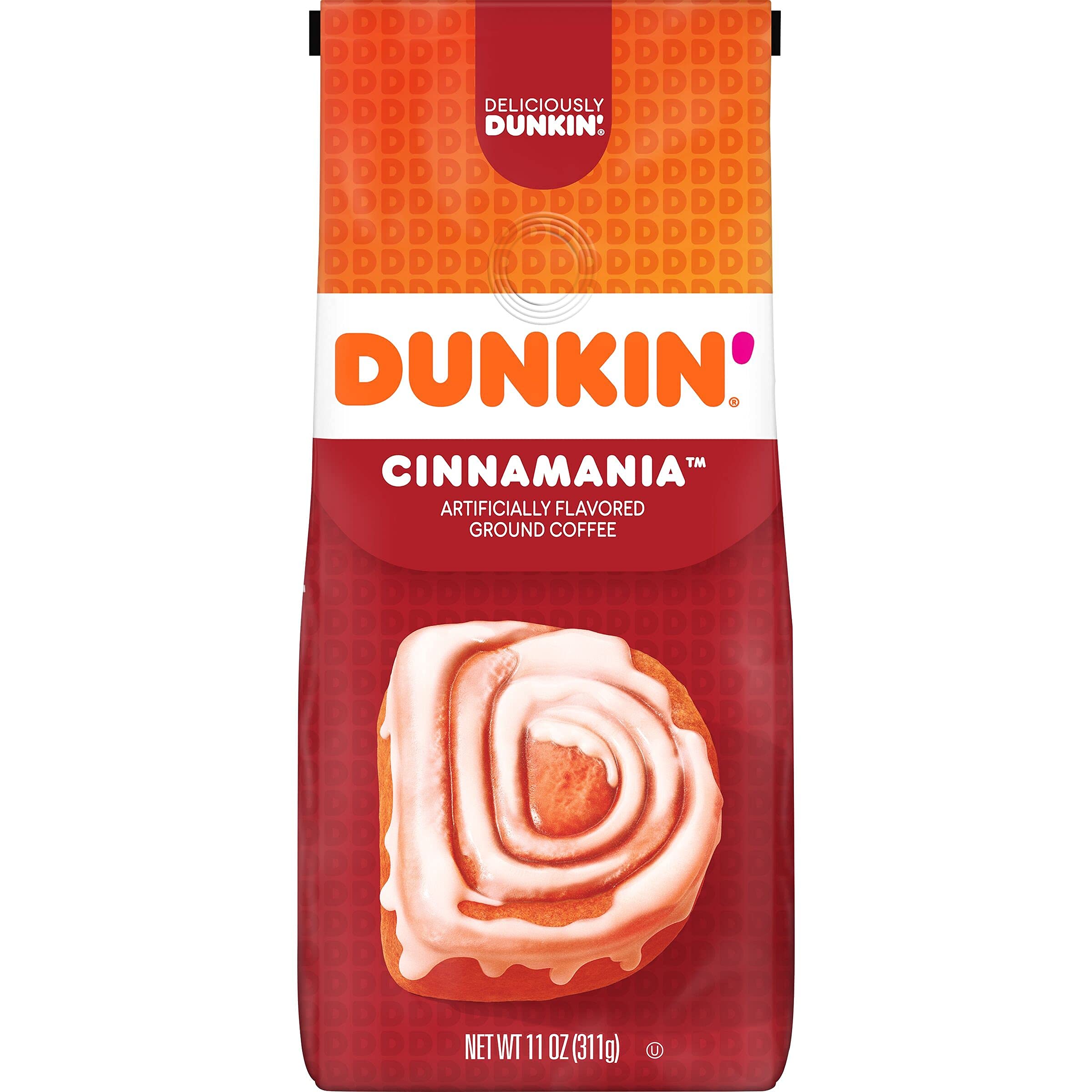 Dunkin' Cinnamon Coffee Roll Flavoured Ground Coffee - 311g Bag