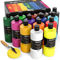 Nicpro 14 Color Bulk Acrylic Paint Set | 500ml Non-Toxic Art Supplies
