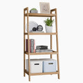 SMIBUY 4-Tier Bamboo Ladder Bookcase | Freestanding Plant Stand & Shelf