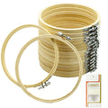 16 Pack 5 inch Bamboo Embroidery Hoops for DIY Art Crafts