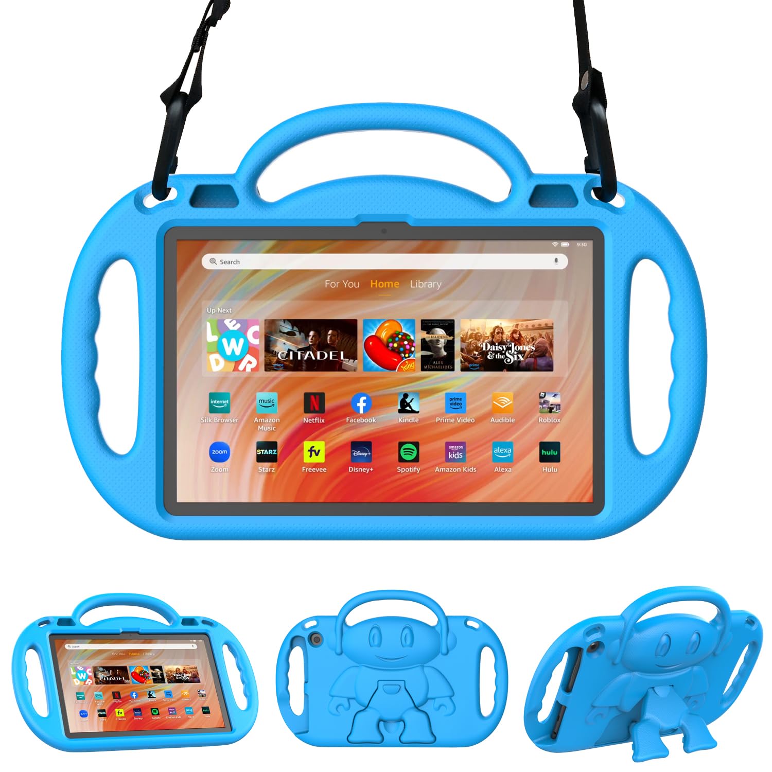 Sonlaryin Fire HD 10 Tablet Case for Kids – Shockproof Cover with Strap