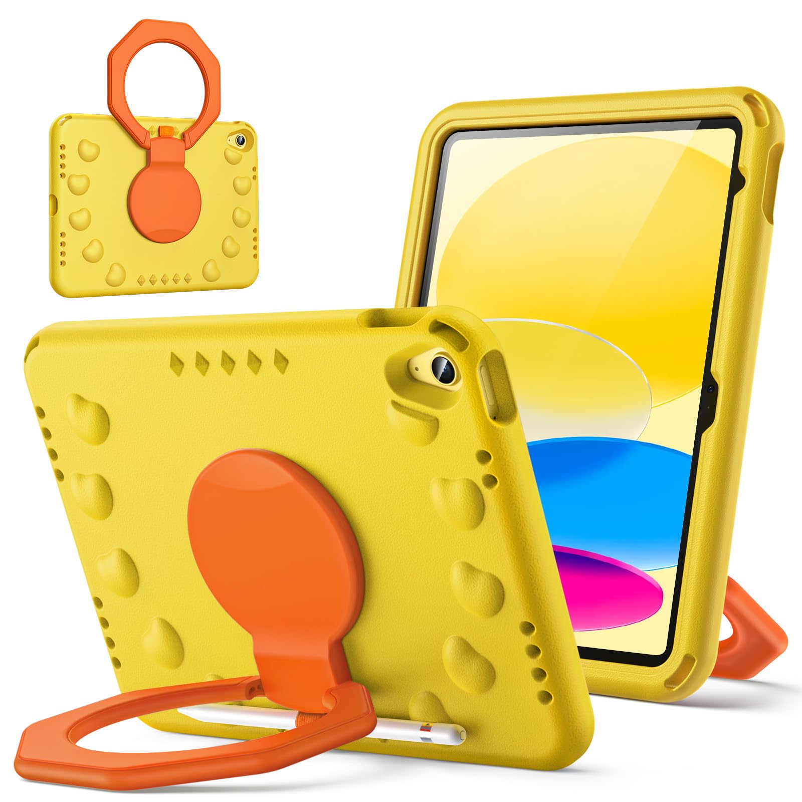JETech iPad 11th/10th Gen Kids Case | Shockproof Rotating Handle Stand