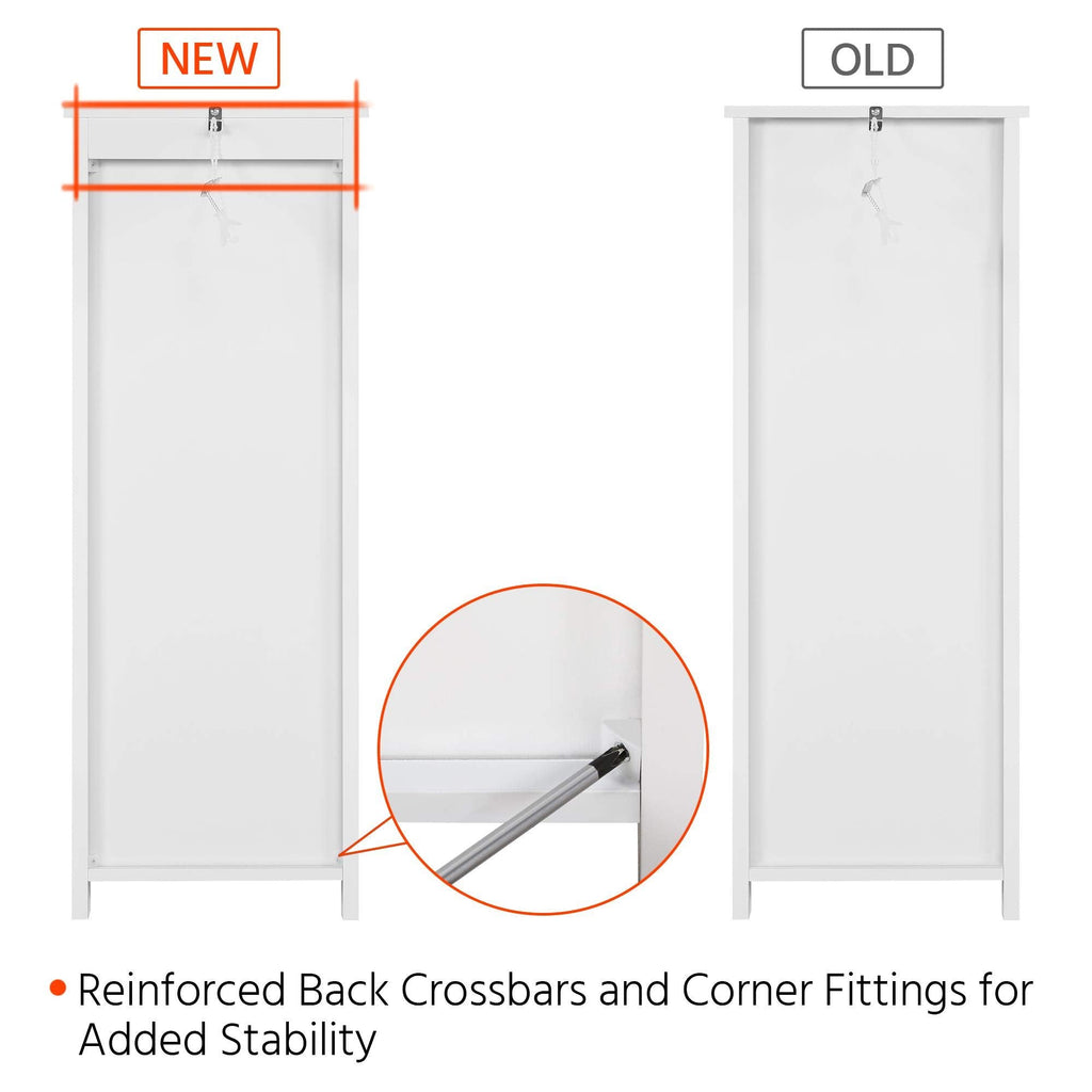 Yaheetech Slim Bathroom Floor Cabinet Freestanding with 4 Drawers, White - image 5