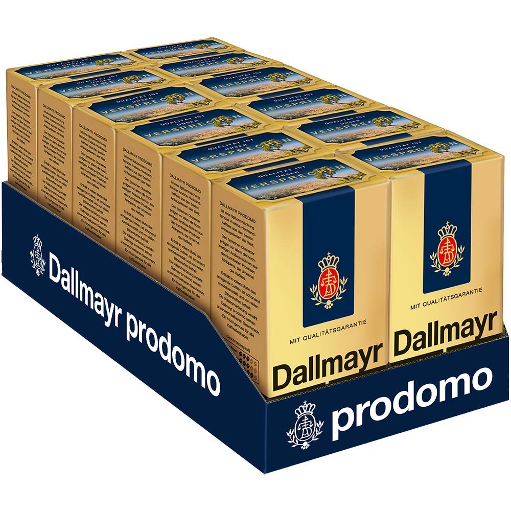 Dallmayr Prodomo Ground Coffee – Premium Arabica Blend – 12 x 500g