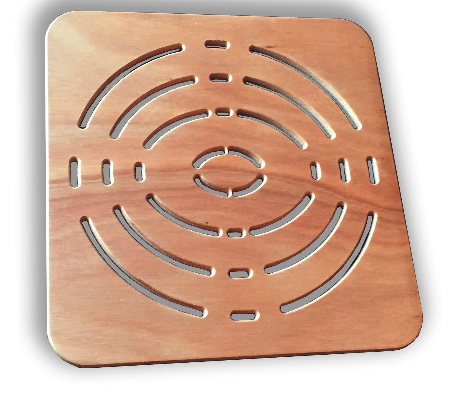 Castelmerlino Marine Okumé Plywood Shower Mat - Natural - 49.5x49.5 cm