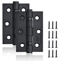 Jolof Store Matte Black Door Hinges | 75mm Ball Bearing Heavy Duty - 12 Pack