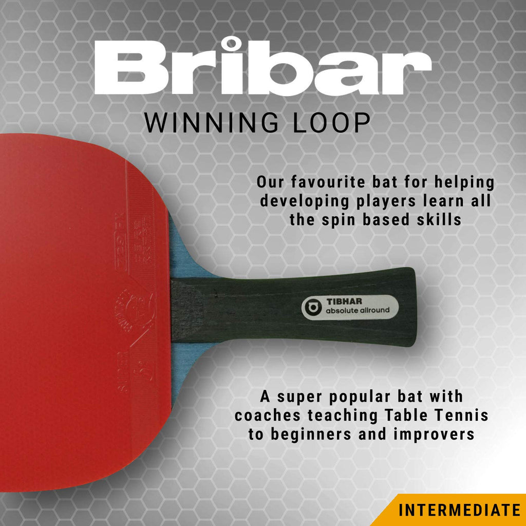 Bribar Winning Loop Table Tennis Bat with Case - Flared Handle Racket