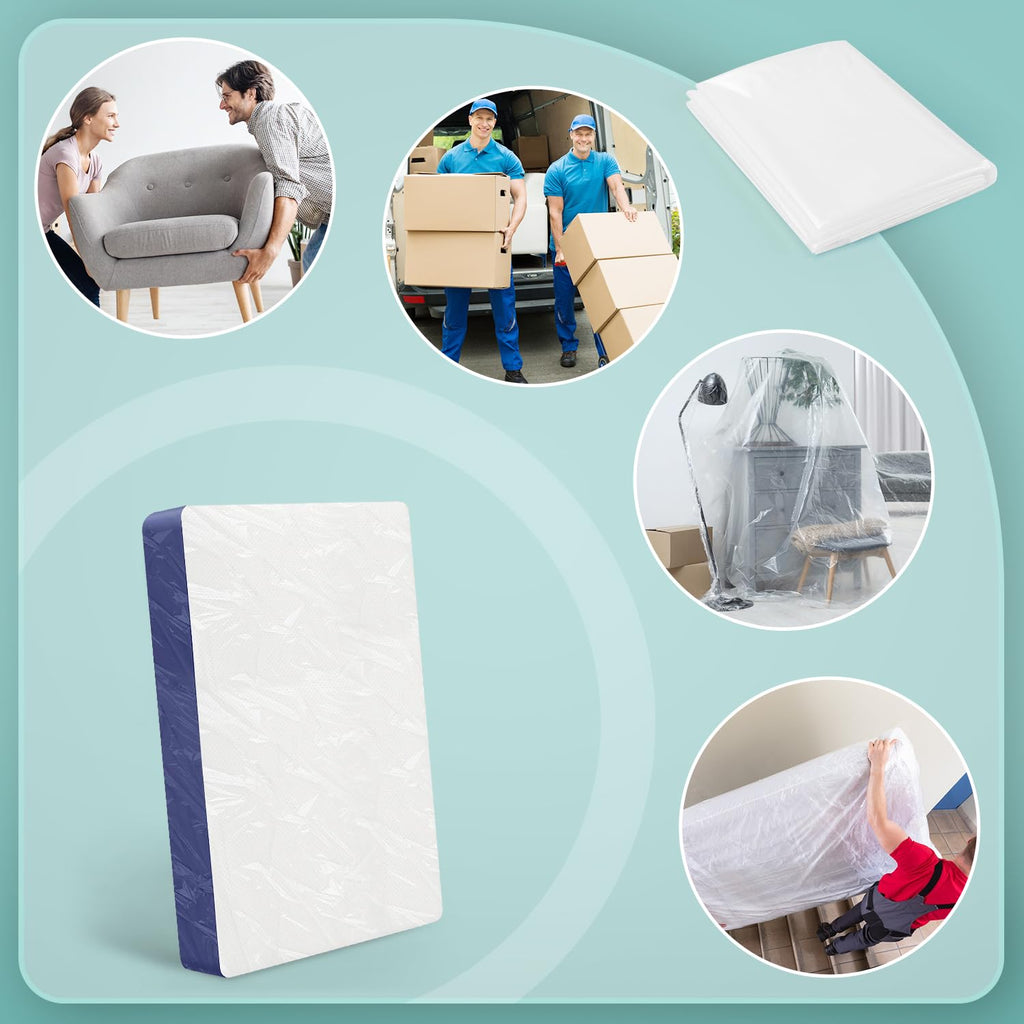 Double Mattress Bag for Moving and Storage,Mattress Protector Storage Bag,Waterproof Mattress Storage Bag,Heavy Duty, Reusable, Tearproof Queen - image 5