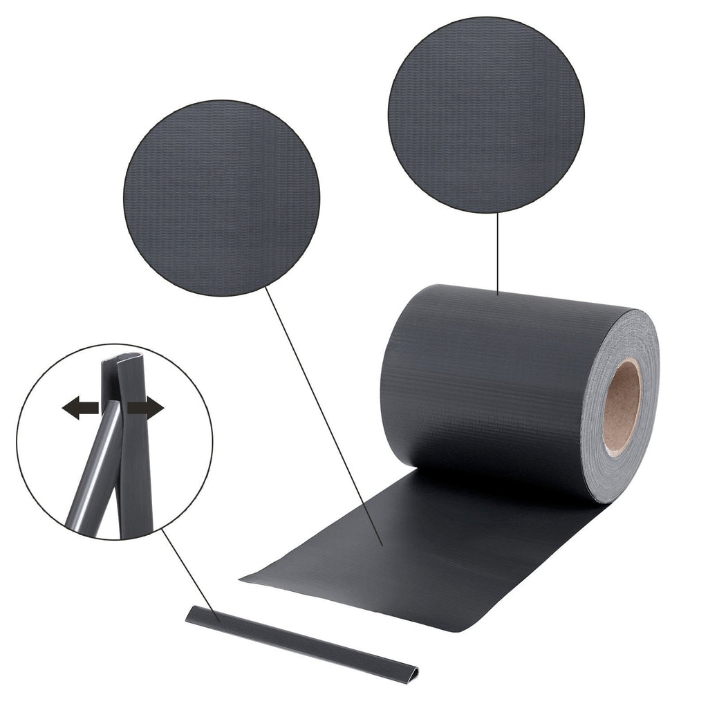 SONGMICS PVC Privacy Screen Fence Strip | 100m x 19cm Anthracite Grey