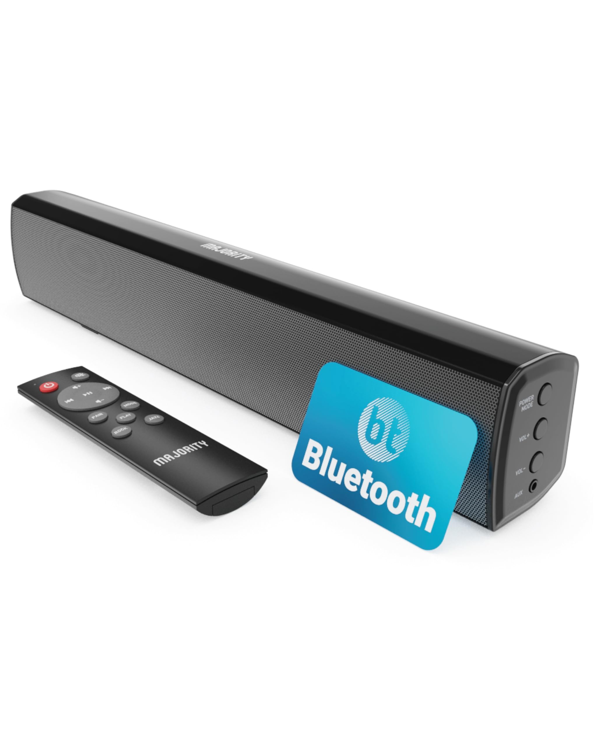 Majority Bowfell 50W Bluetooth Soundbar for TV – Compact 2.0 Stereo