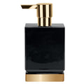 Spirella Roma Porcelain Soap Dispenser – Luxury Black & Gold Stoneware