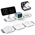 JARGOU 3-in-1 Foldable MagSafe Wireless Charging Station for Apple