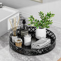 11 Inch Black Vanity Tray | Bathroom Counter Organizer